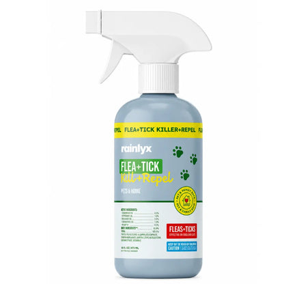 Rainlyx Flea & Tick Killer Spray for Dogs, Cats & Home – Natural Formula
