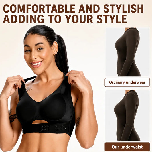 Posturé Bra — Women's Wireless Postural Correction Bra, Soft Breathable Moulded Cups, Yoga Fitness Sportswear for Gym & Daily Training