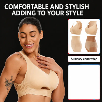 Posturé Bra — Women's Wireless Postural Correction Bra, Soft Breathable Moulded Cups, Yoga Fitness Sportswear for Gym & Daily Training
