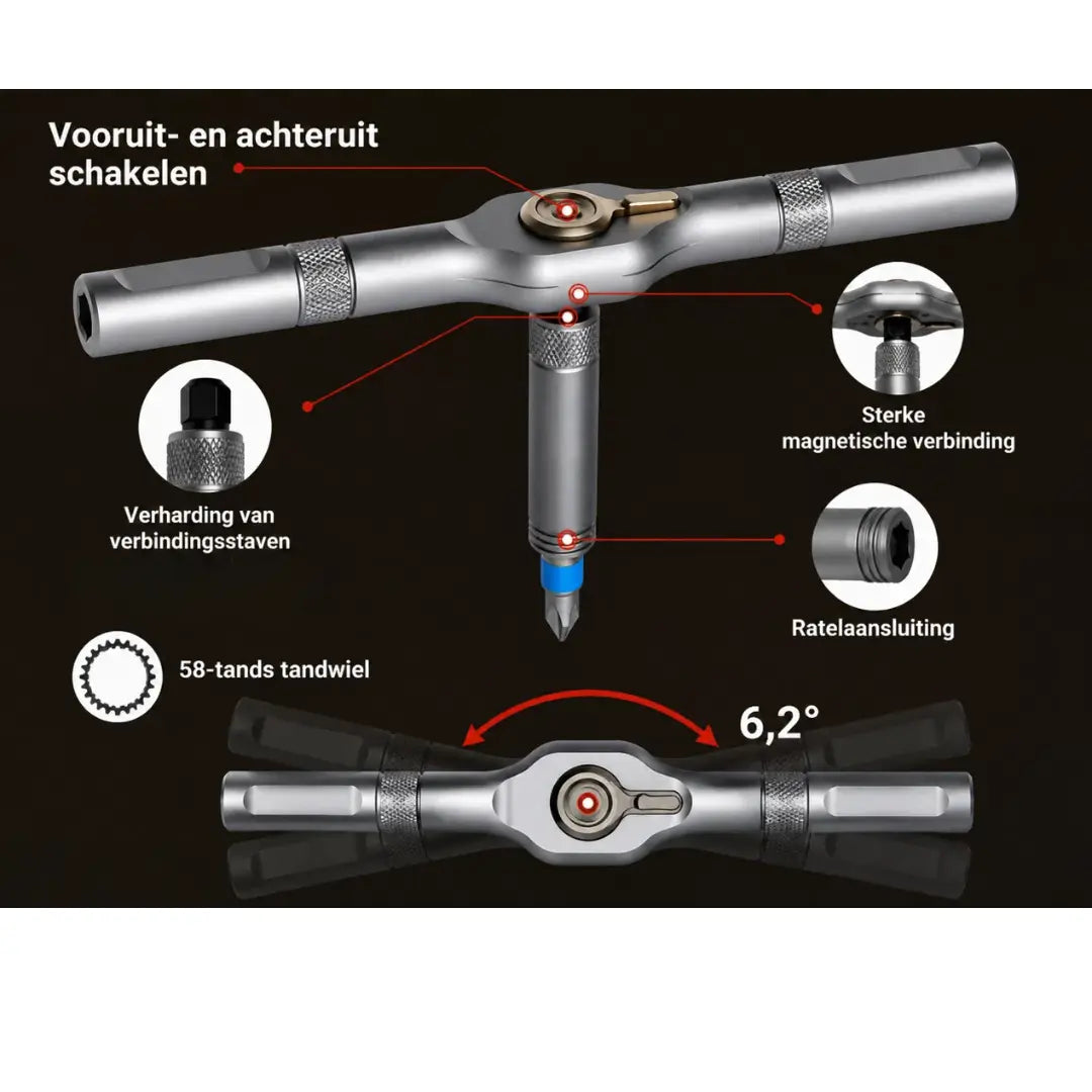 Rainlyx Set de 24 tournevis magnétiques en 1, kit d'outils de précision multi-embouts pour réparation et assemblage de meubles