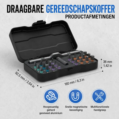 Rainlyx Set de 24 tournevis magnétiques en 1, kit d'outils de précision multi-embouts pour réparation et assemblage de meubles