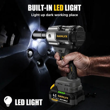 RAINLYX G9 3-in-1 Cordless Impact Wrench, Drill & Screwdriver — Brushless Motor, High-Torque Power Tool for Automotive Use