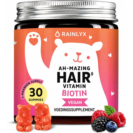 Rainlyx Biotine Haargroei Gummies — Minder Haaruitval, Meer Zelfvertrouwen