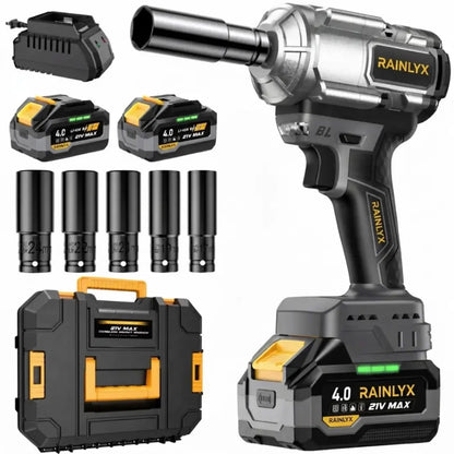 RAINLYX G9 3-in-1 Cordless Impact Wrench, Drill & Screwdriver — Brushless Motor, High-Torque Power Tool for Automotive Use