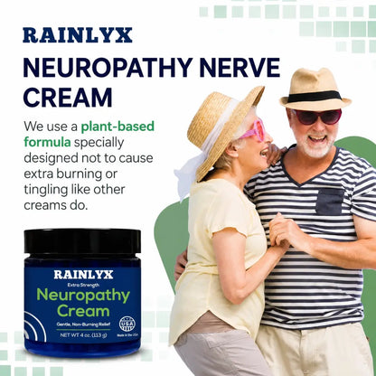 Rainlyx Crema para la Neuropatía - Crema Calmante para Pies, Piernas, Manos, etc. Aloe, Manteca de Karité, Clavo Suave, Cuidado Corporal Hidratante Diario