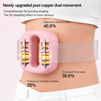 RAINLYX Fascia Ring Massager — Relieves Tight Core & Back Pain from Sitting All Day, Deep Tissue Vibration Belt for Postpartum Recovery, 9 Modes, Cordless