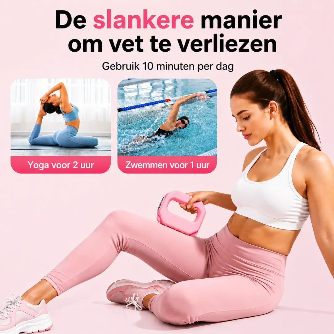 RAINLYX Fascia Ring Massageapparaat — Verlicht een gespannen taille en rugpijn door lang zitten, Vibratieriem voor diepe weefselmassage, ideaal voor postpartum herstel, 9 standen, snoerloos