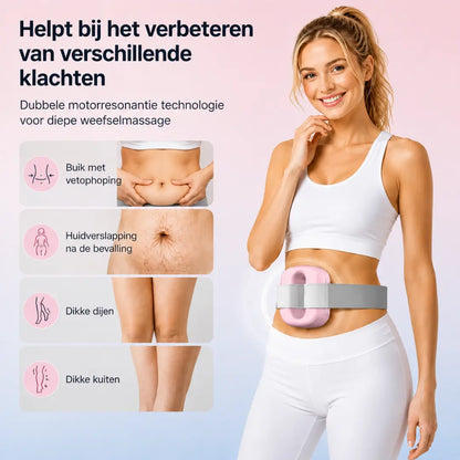 RAINLYX Fascia Ring Massageapparaat — Verlicht een gespannen taille en rugpijn door lang zitten, Vibratieriem voor diepe weefselmassage, ideaal voor postpartum herstel, 9 standen, snoerloos