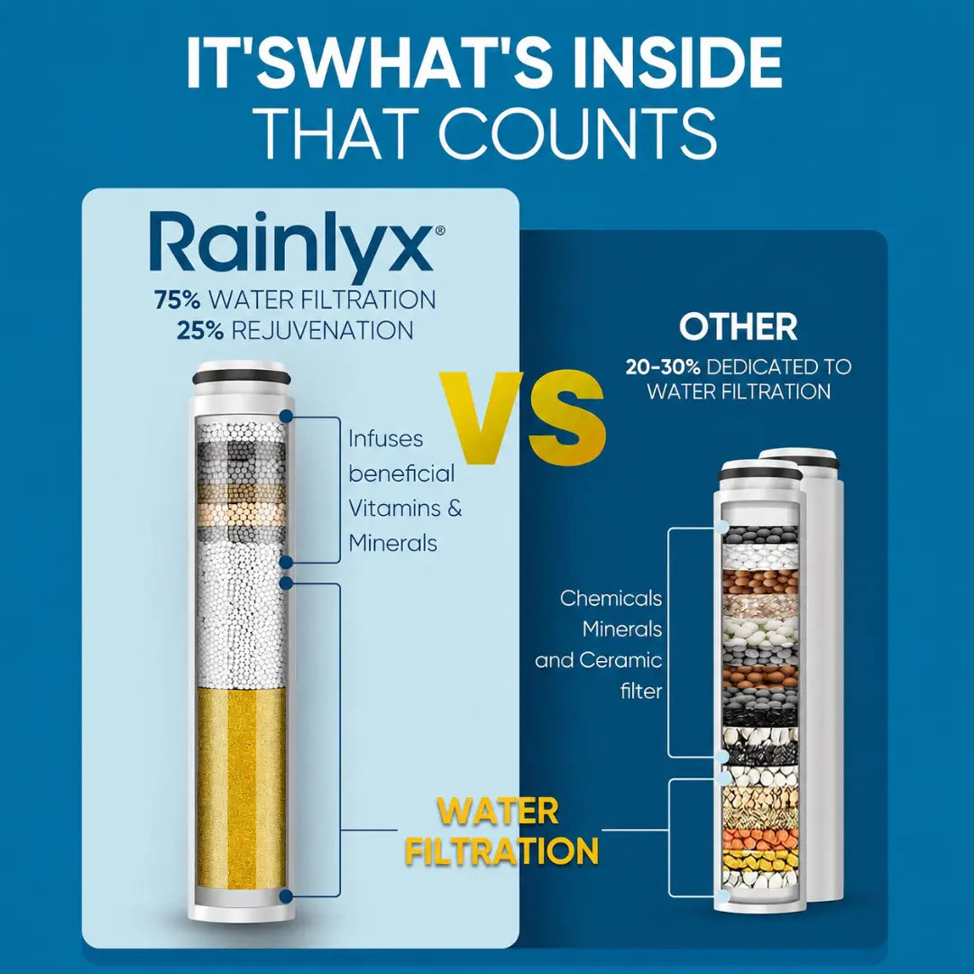 Rainlyx Filtered Shower Head with Handheld, High Pressure Water Flow Multiple Modes,Power Wash for Hard Water, with ON/OFF Switch for Pets Bath