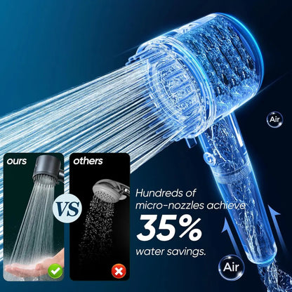 Rainlyx Filtered Shower Head with Handheld, High Pressure Water Flow Multiple Modes,Power Wash for Hard Water, with ON/OFF Switch for Pets Bath