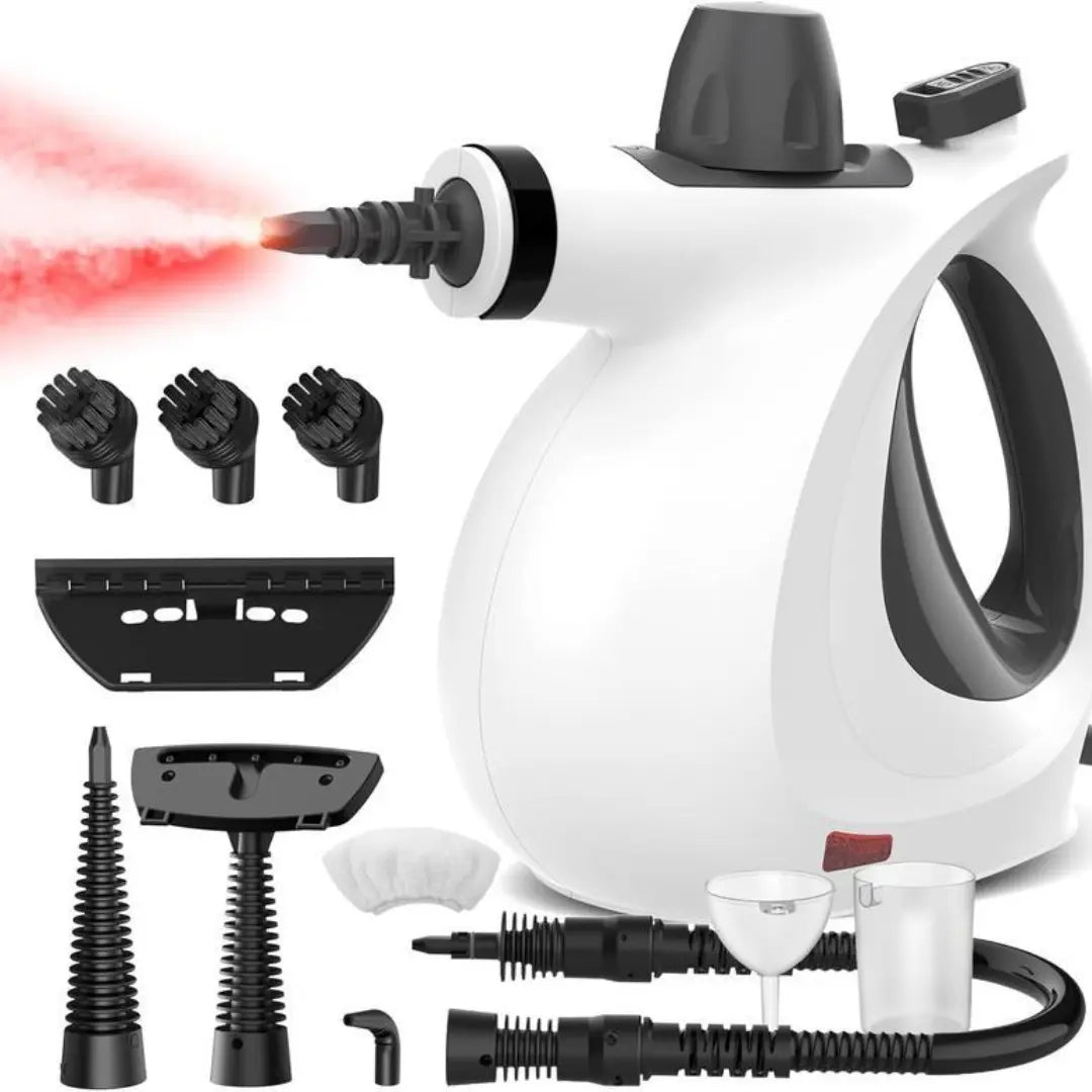 Limpiador a vapor portátil con 12 accesorios, limpieza profunda para cocina, baño, hogar y automóvil